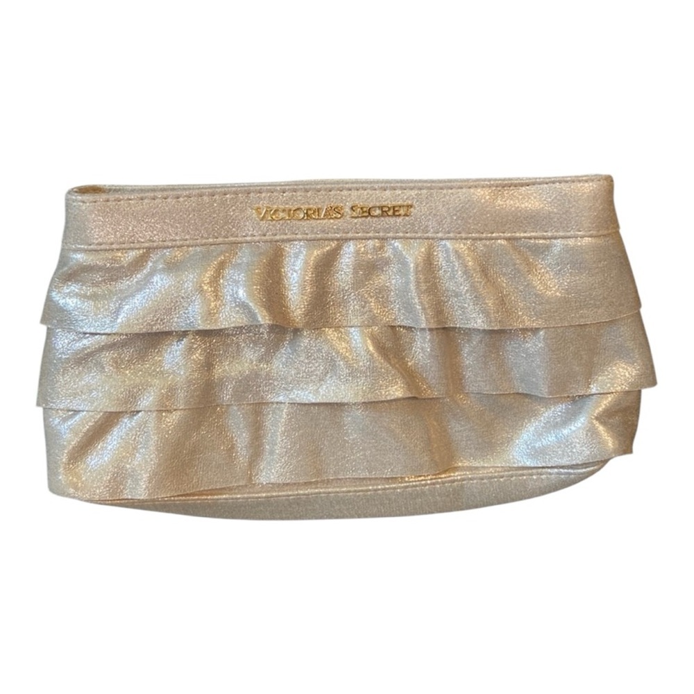Victoria's Secret Gold Sparkle Ruffle Clutch